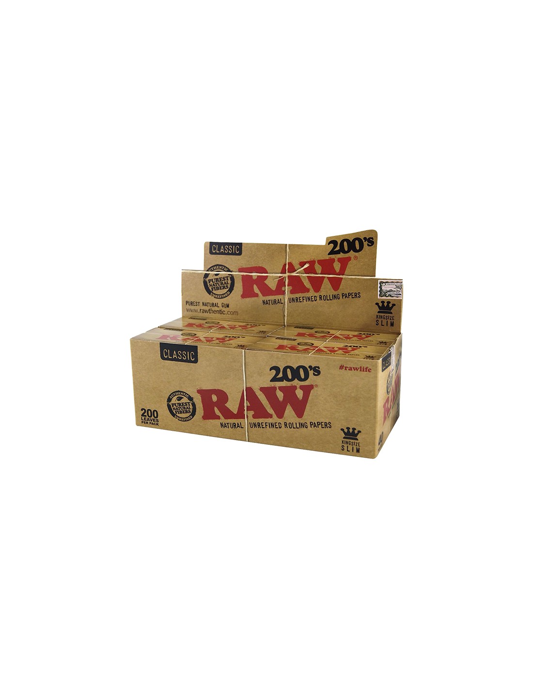 200 hojas ks raw caja de 40