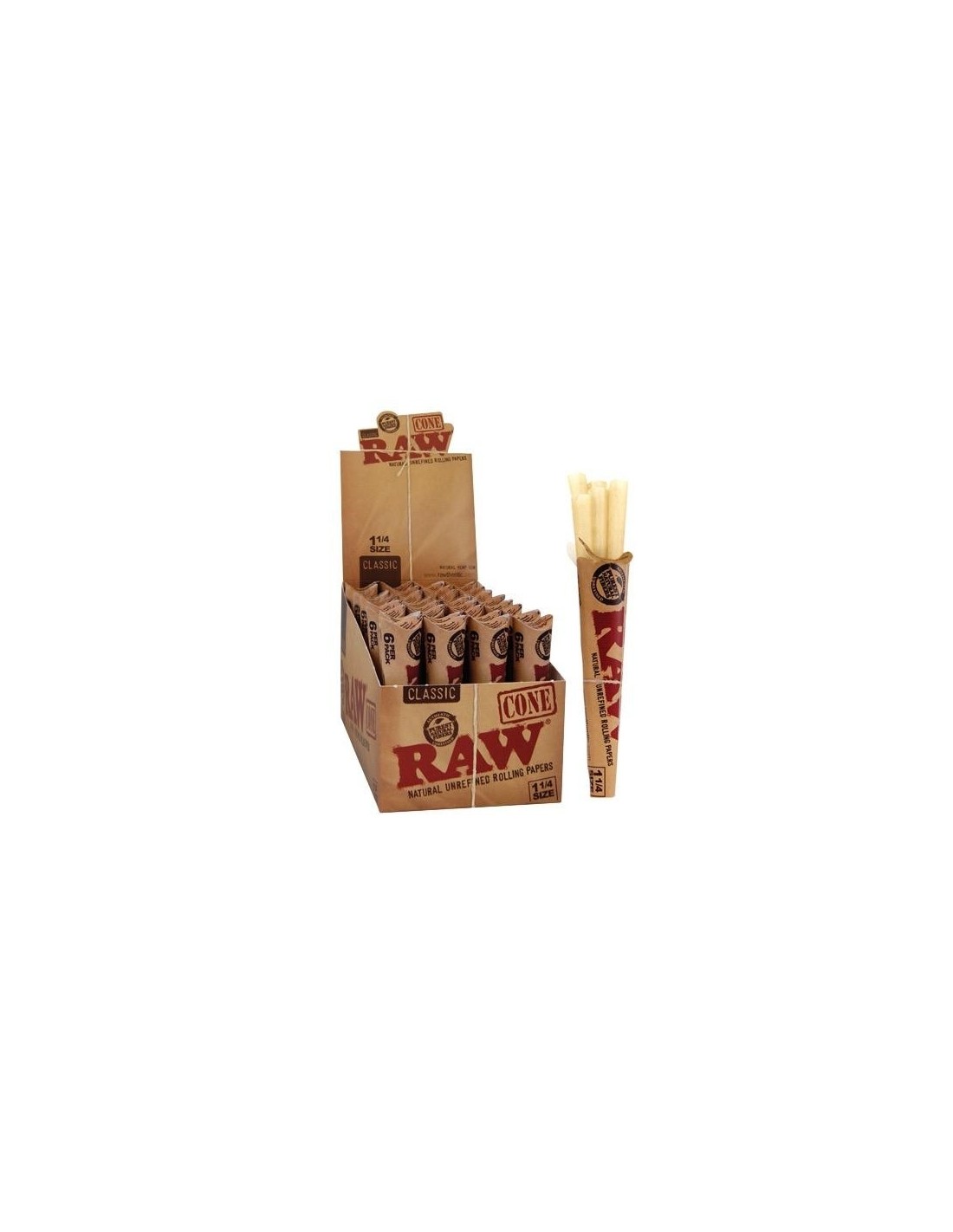 conos raw 1 14 32 packs de 6 conos