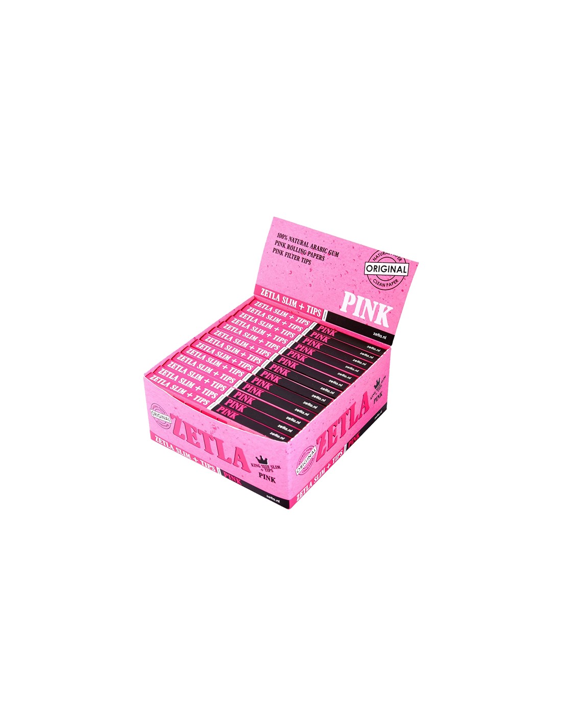 papeles de liar pink ks slim con boquillas caja de 26(