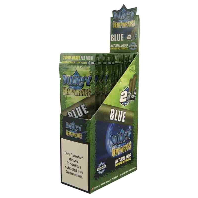 juicy jays hemp blunt wraps blue 25 uds de 2 blunts