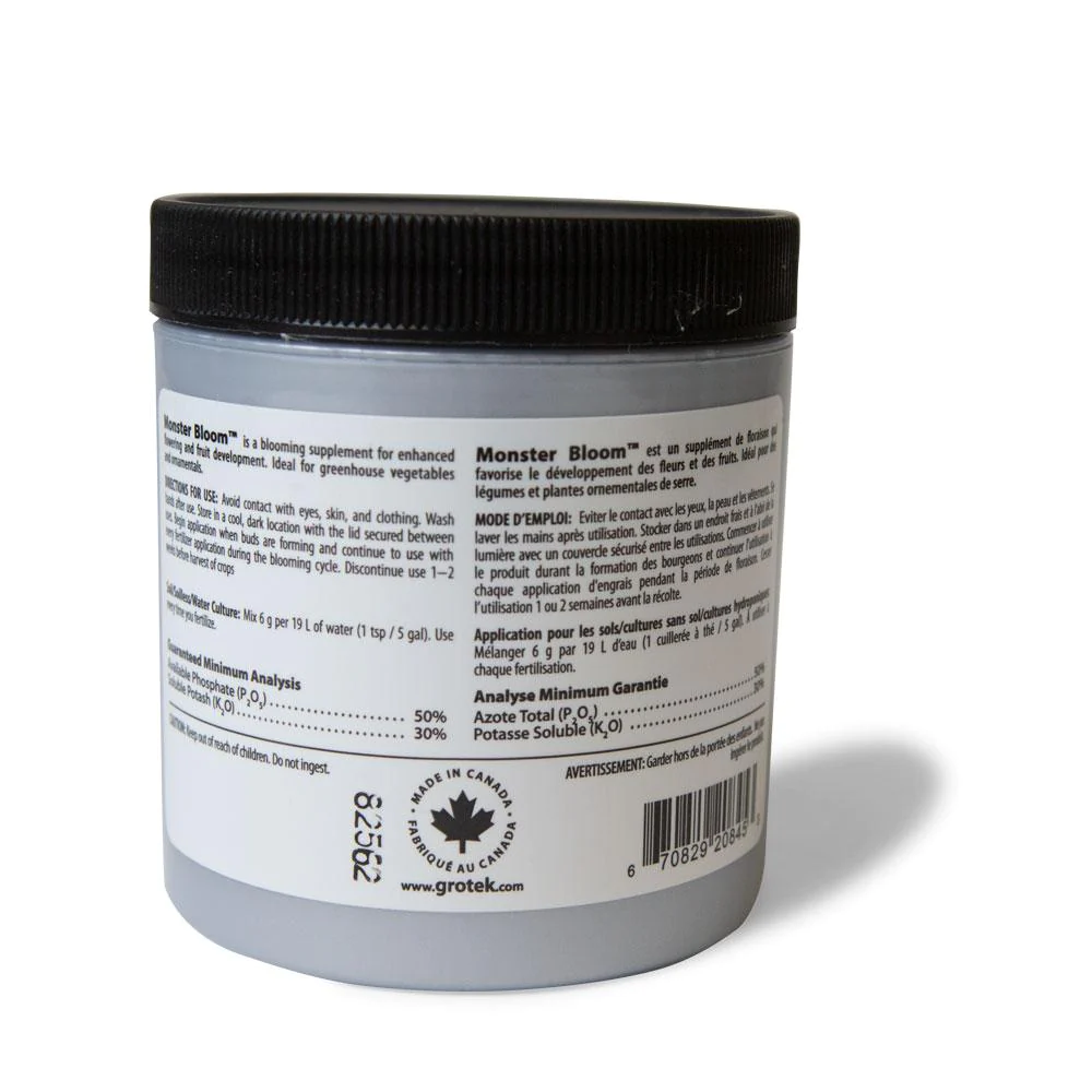 monster bloom grotek 130g hydroponic fertiliser blooming additive flowers plants growtek 2